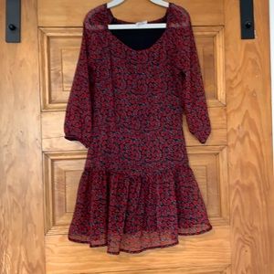 Girls Abercrombie rose print dress